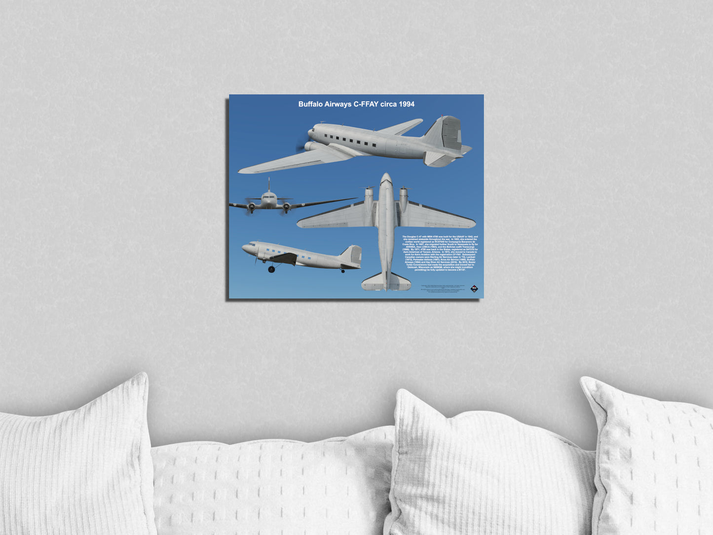 Design 2 (20" x 16") Douglas DC-3 4785 Buffalo Airways C-FFAY 1994
