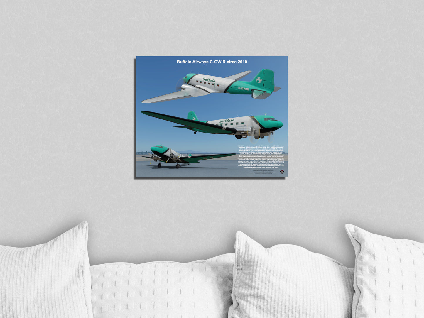 Design 1 (20" x 16") Douglas C-47 9371 Buffalo Airways C-GWIR 2010