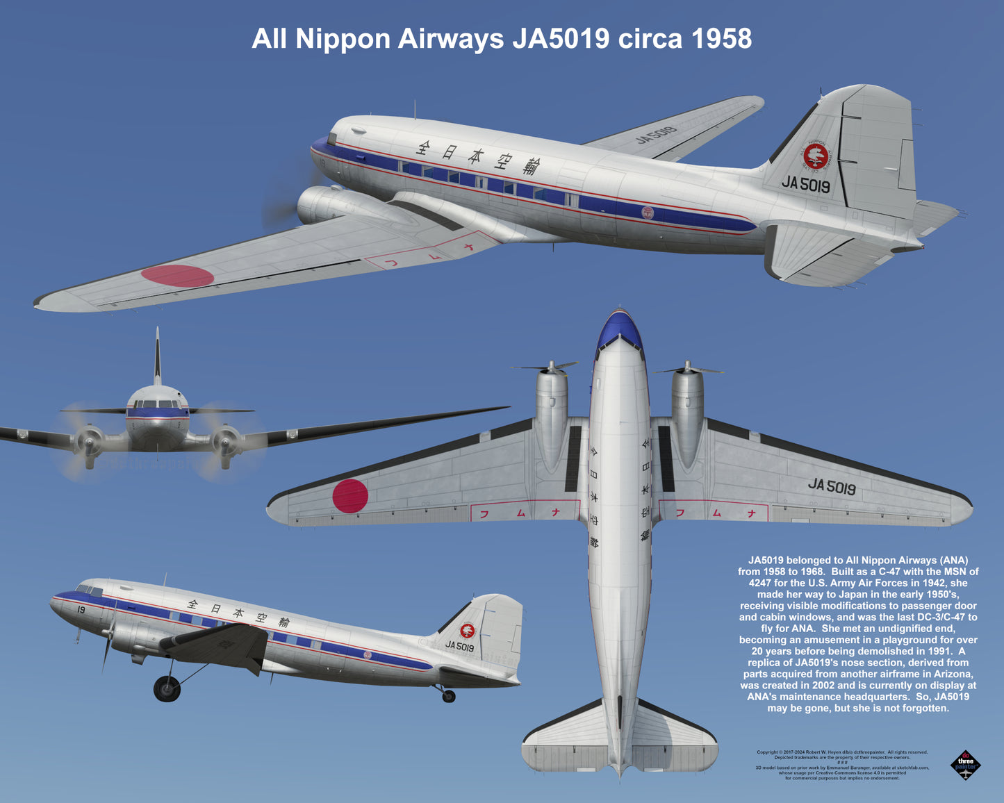 Design 2 (20" x 16") Fleet of Fancy Number 8: Classic Carriers Group 2 - Set of 19 Prints