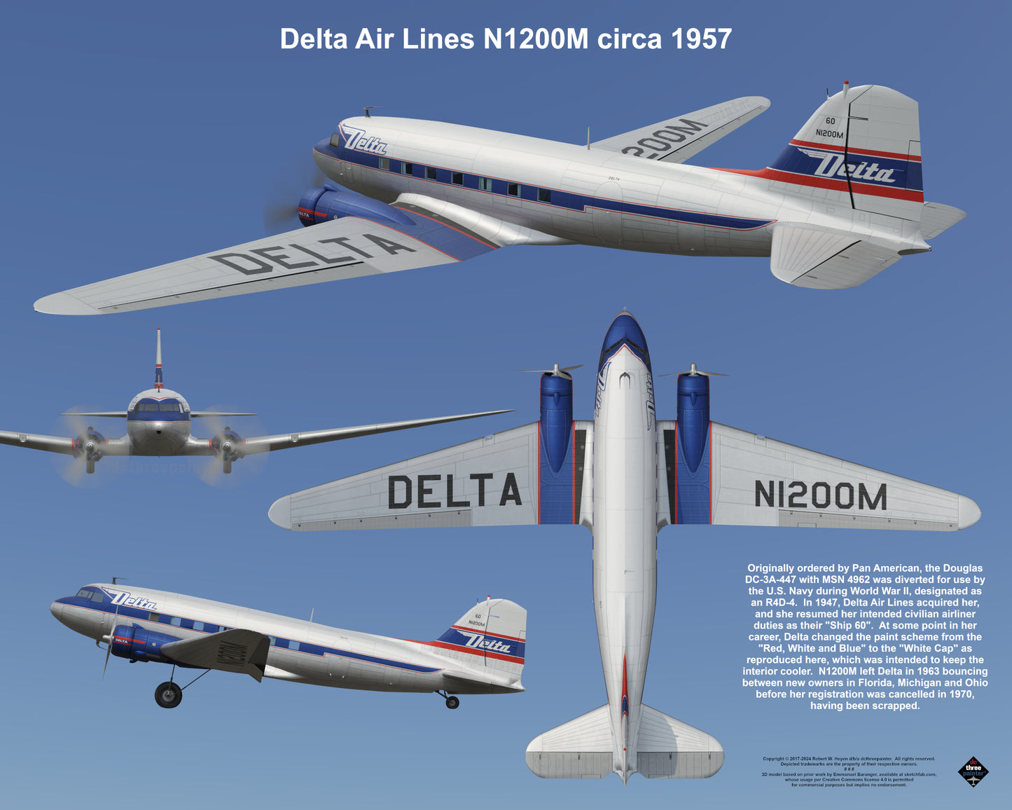 Design 2 (20" x 16") Fleet of Fancy Number 8: Classic Carriers Group 2 - Set of 19 Prints