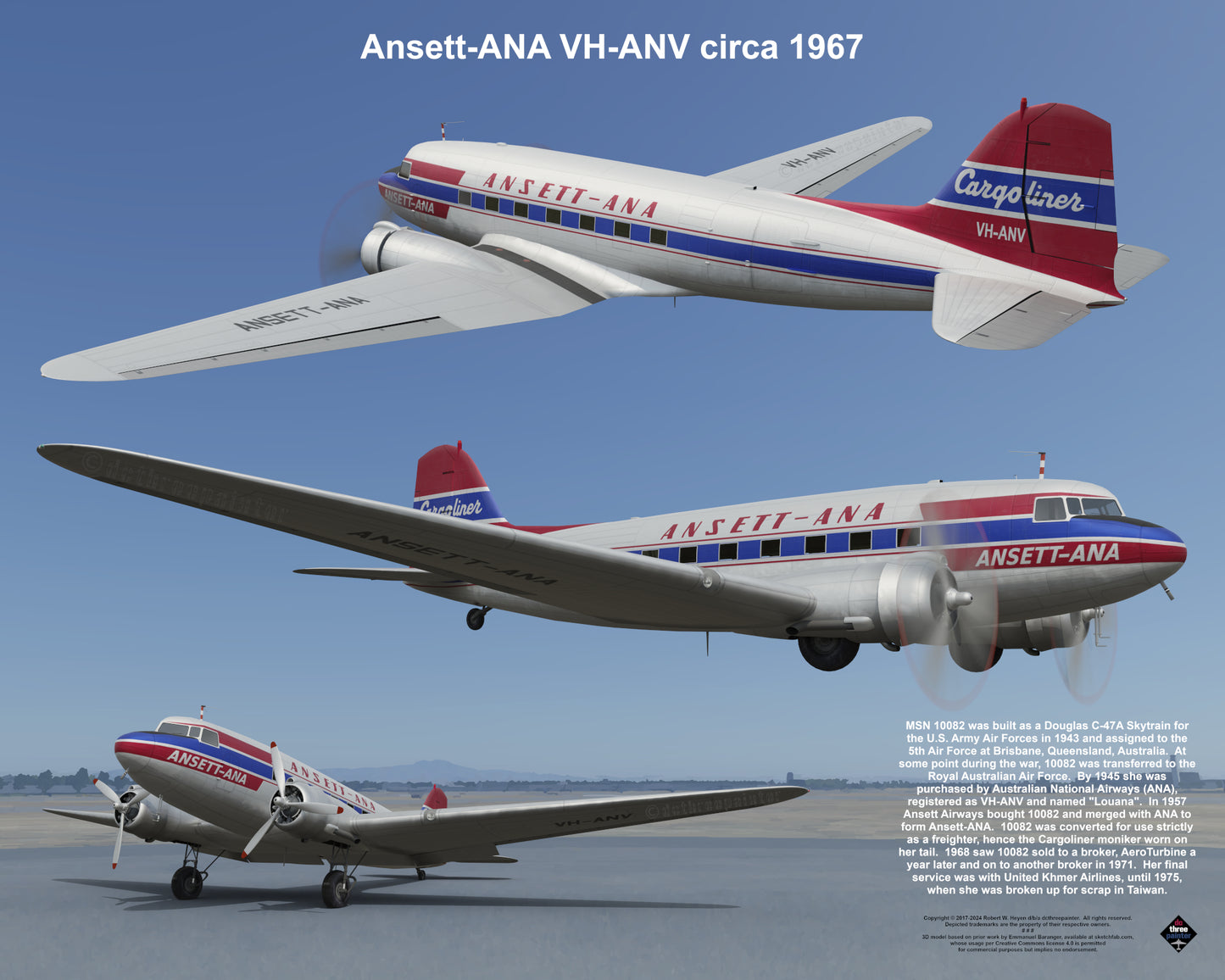 Design 1 (20" x 16") Fleet of Fancy Number 8: Classic Carriers Group 2 - Set of 19 Prints
