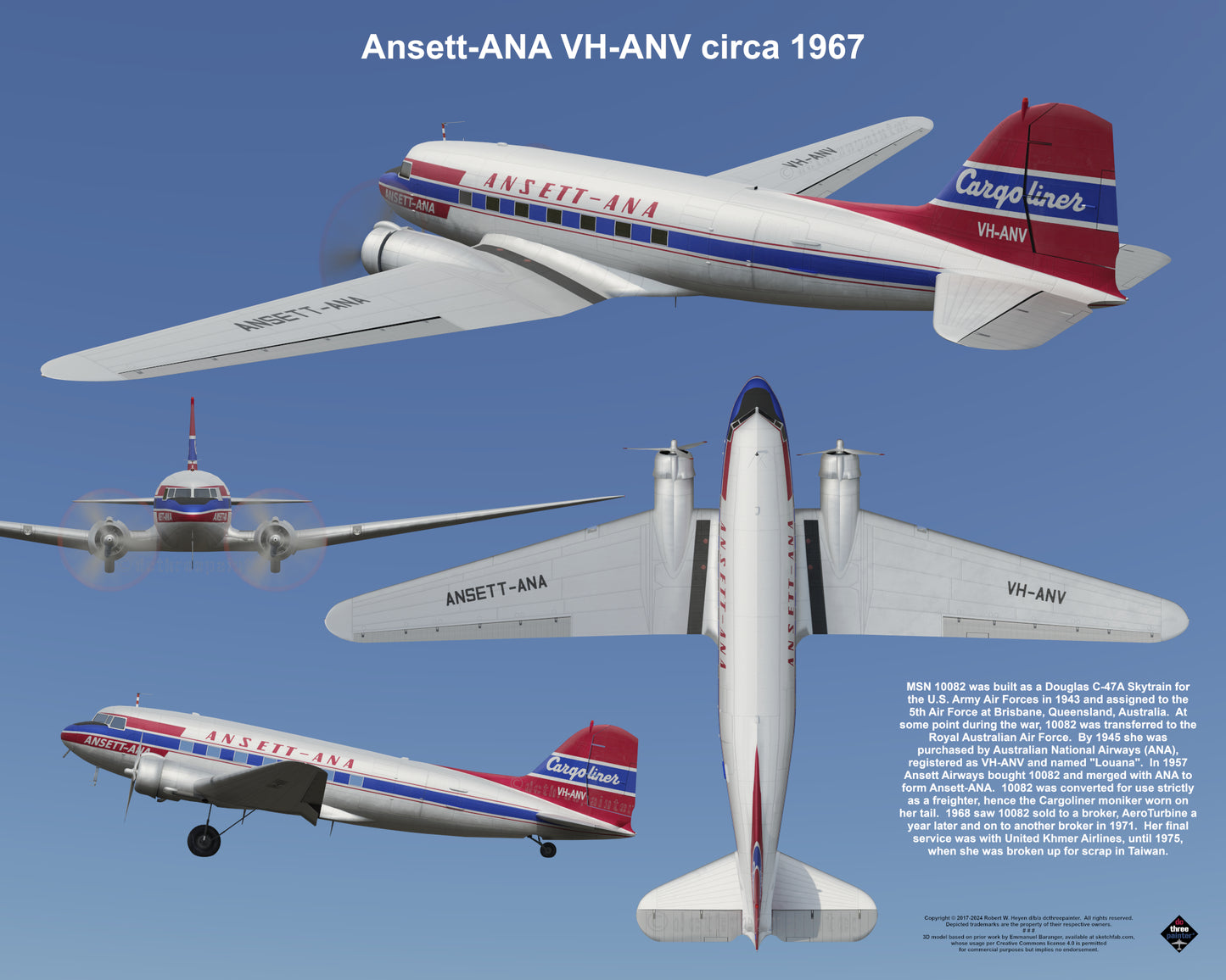 Design 2 (20" x 16") Fleet of Fancy Number 8: Classic Carriers Group 2 - Set of 19 Prints