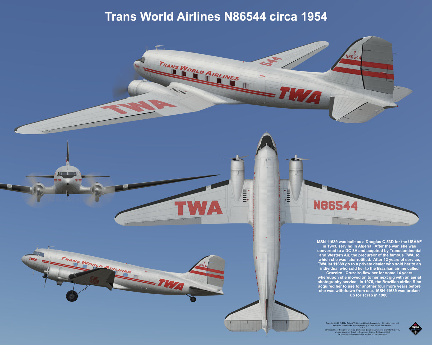 Design 2 (20" x 16") Fleet of Fancy Number 8: Classic Carriers Group 2 - Set of 19 Prints