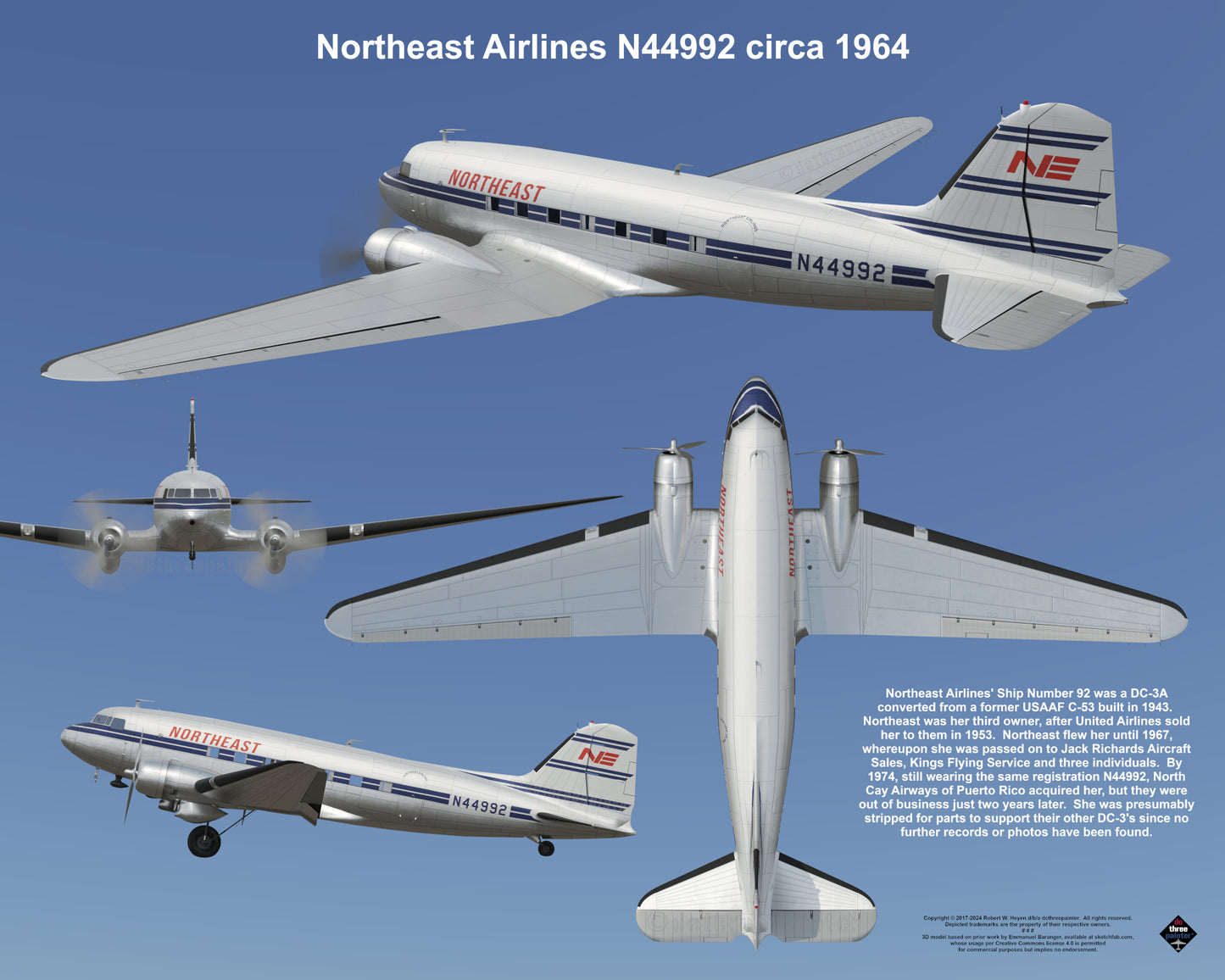 Design 2 (20" x 16") Fleet of Fancy Number 8: Classic Carriers Group 2 - Set of 19 Prints