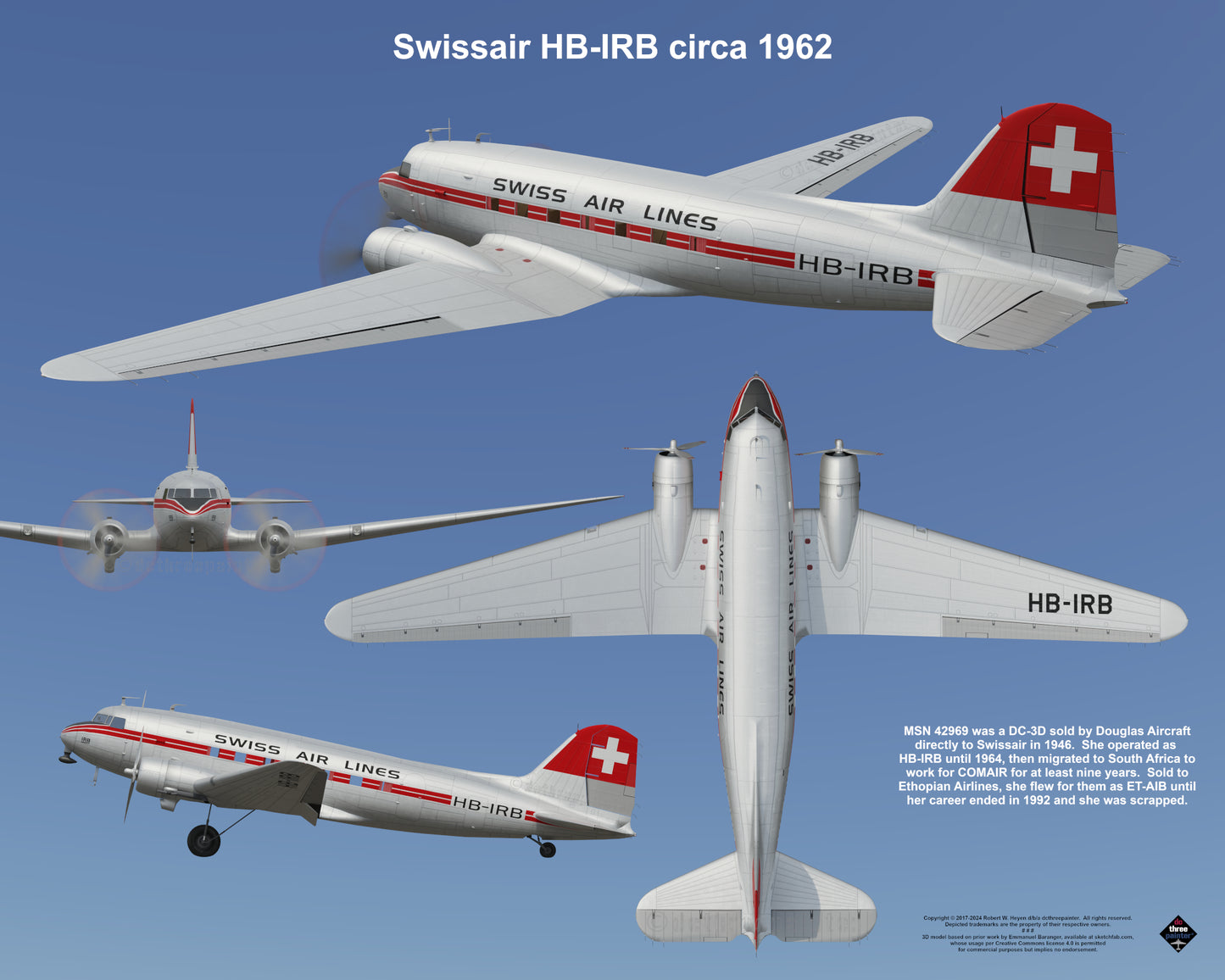 Design 2 (20" x 16") Fleet of Fancy Number 8: Classic Carriers Group 2 - Set of 19 Prints