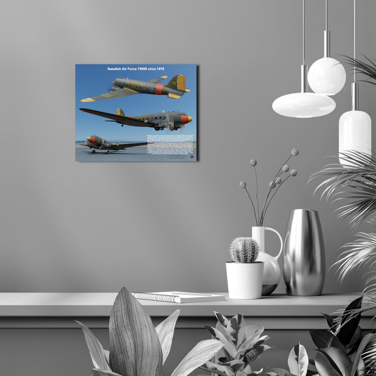 Design 1 (20" x 16") Douglas Tp 79 33153 Swedish Air Force 79008 1976