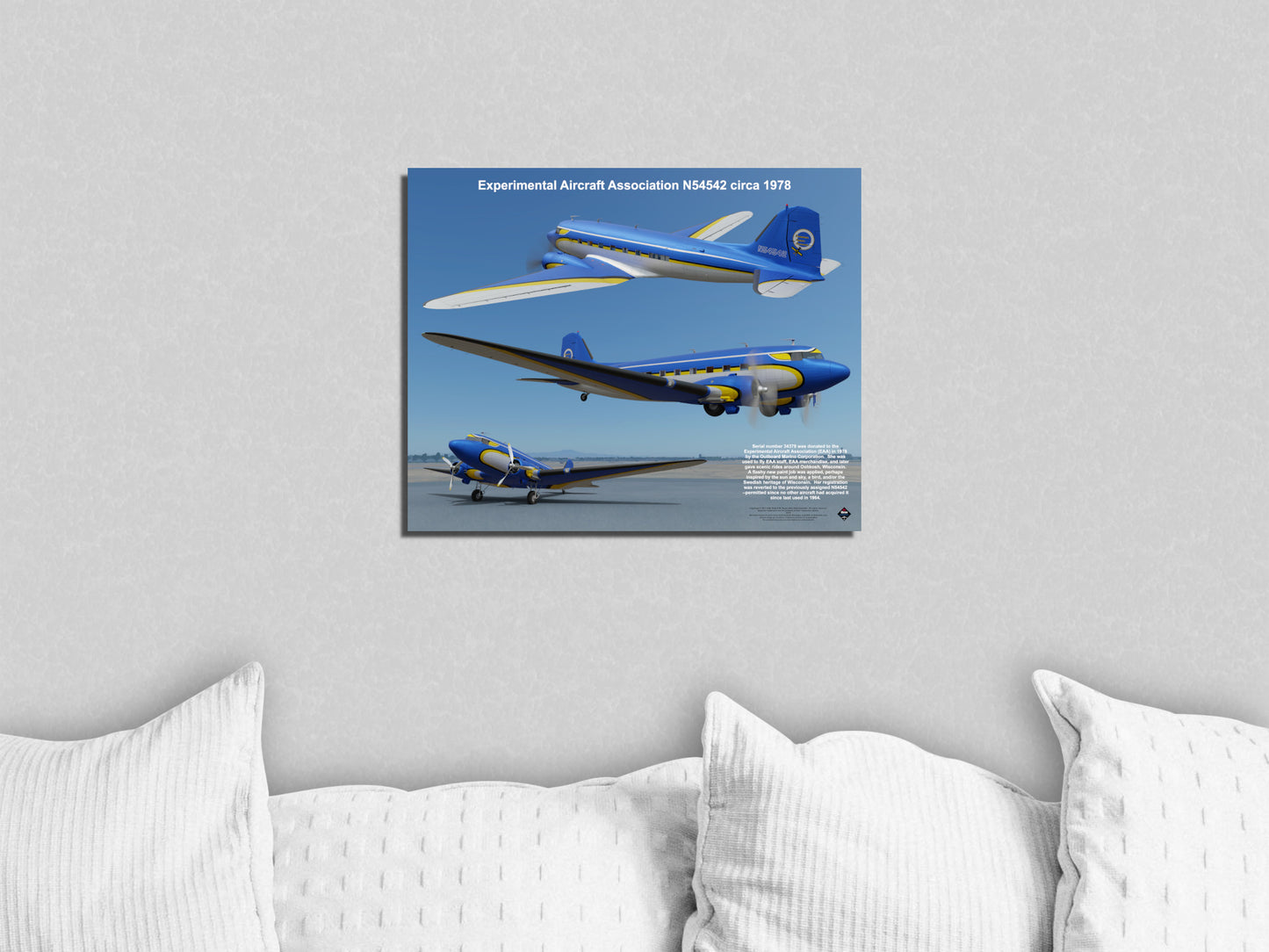 Design 1 (20" x 16") Douglas DC-3 34378 Experimental Aircraft Association N54542 1978