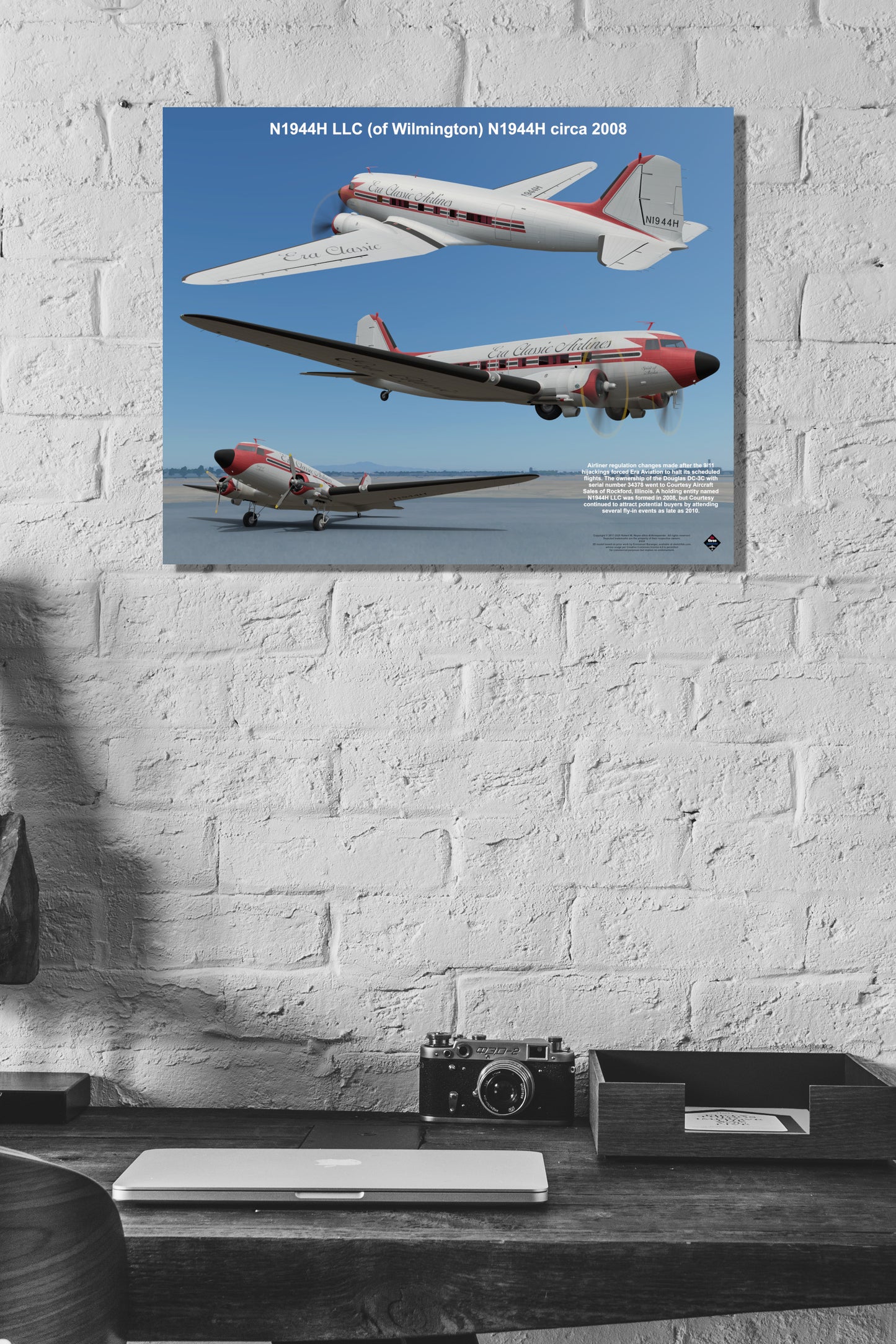 Design 1 (20" x 16") Douglas DC-3 34378 N1944H LLC N1944H 2008