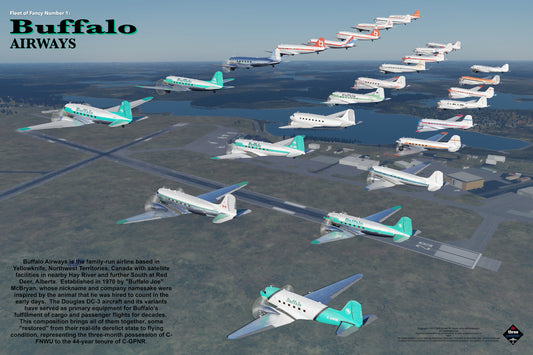 Design 3a (36" x 24") Fleet of Fancy Number 1: Buffalo Airways