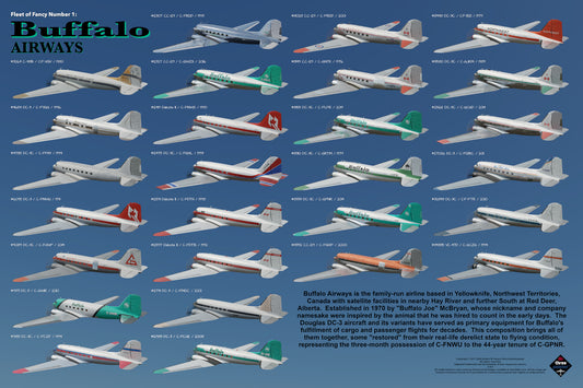 Design 4a (36" x 24") Fleet of Fancy Number 1: Buffalo Airways