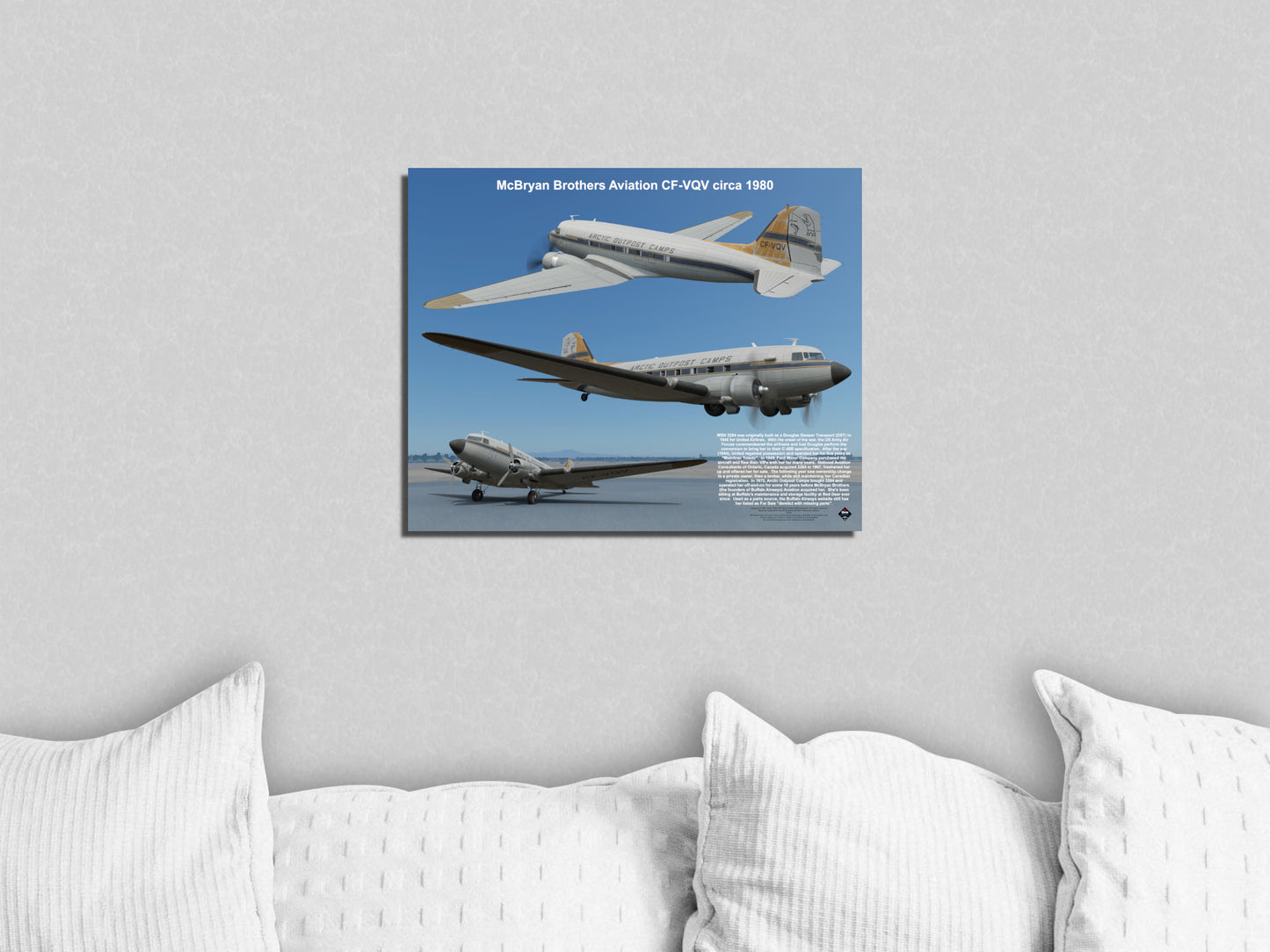 Design 1 (20" x 16") Douglas C-48 3264 McBryan Brothers Aviation CF-VQV 1980