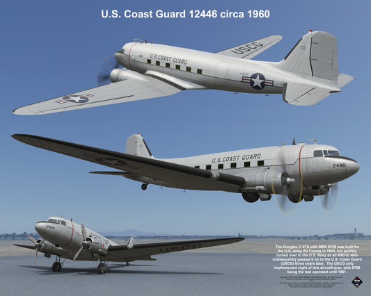 Design 1 (20" x 16") Douglas R4D 9759 U.S. Coast Guard 12446 1960