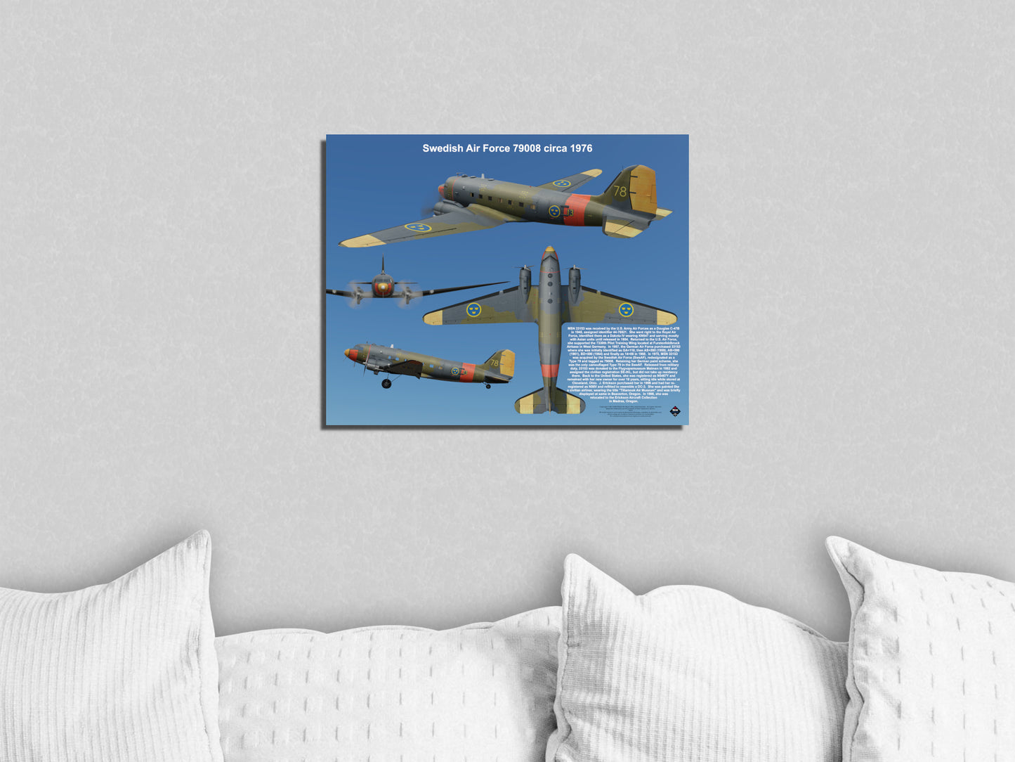 Design 2 (20" x 16") Douglas Tp 79 33153 Swedish Air Force 79008 1976